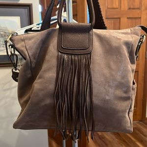HOBO Buff Leather Limited Edition w/Fringe Sheila RARE